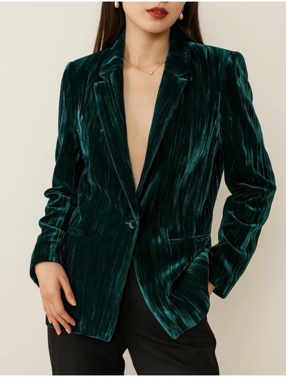 WAYF Woman Long Sleeve Velvet Blazer Oversized Size XS excellent condition.